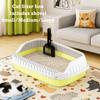 High Side Cat Litter Box Anti-Splashing Cat Litter Tray Cat Toilet Prevent Sand Leakage Deodor