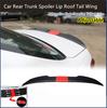 Universal Adjustable Car Rear Trunk Spoiler Lip Roof Tail Wing Glossy Black+ Red