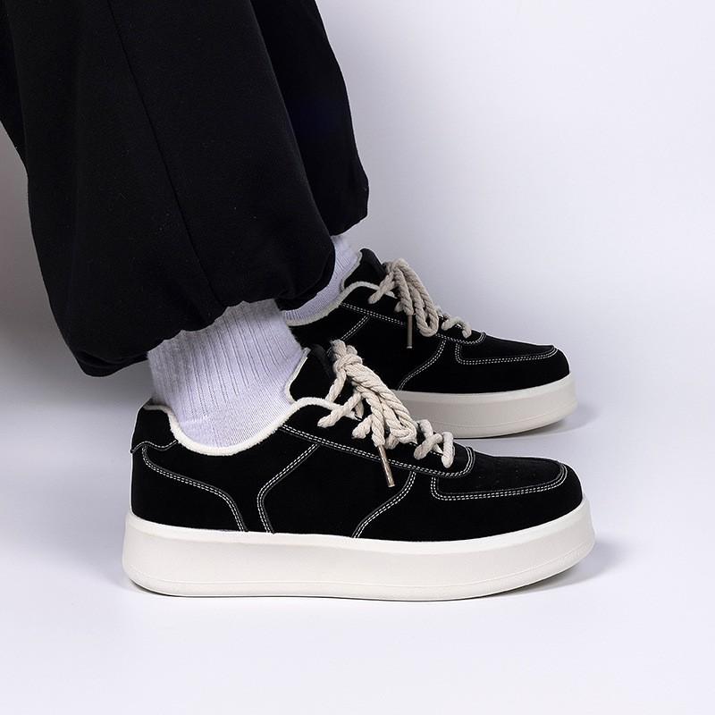 Kids Shoes Mens Warm Lined Casual Sneakers Winter Thick Sole Comfortable Low-Top Shoes Daily Wear