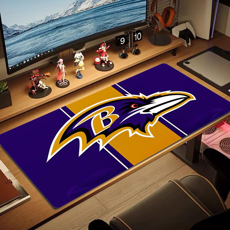 Baltimore Ravens Print Cushion Non-slip Laptop Tablet Big Mousepad XXL Mat Mini PC Playmat With Lock edge