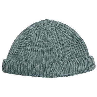 Базовый Энчи Всесезонный Короткий Рулон Ручной Вязки Неглубокой Вязки Исламский Один Размер Подходит и Пыльно-Голубой Часы, Стираемый, Шапочка, Часы, Эластичный, Стираемый, Объемный,