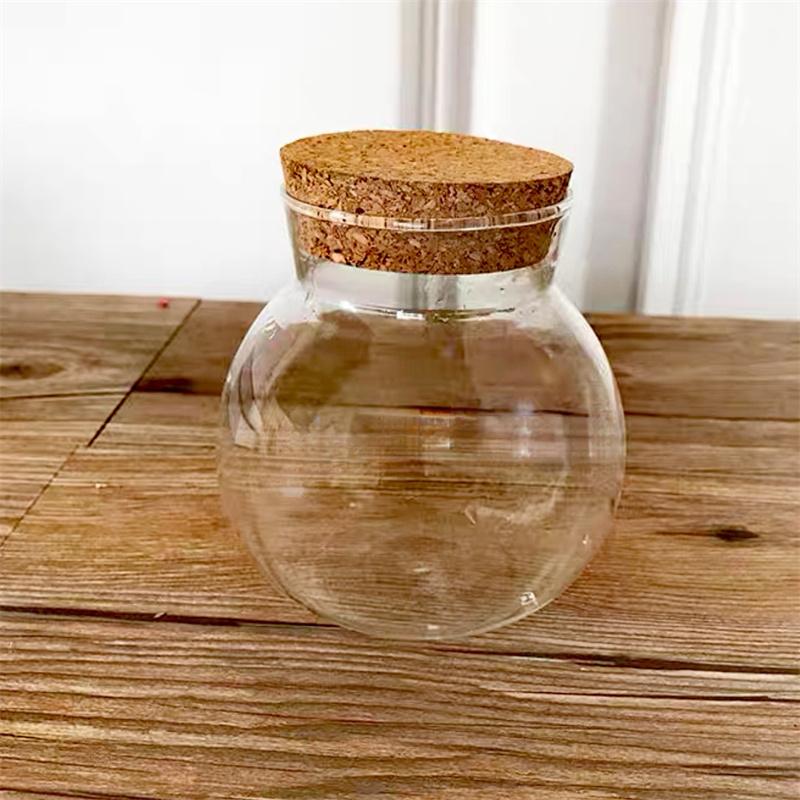 Стеклянные бутылки для микро-ландшафта с пробковой крышкой Стеклянная ваза Контейнер для мха и бриофитов Стеклянный террариум Декорация для рабочего стола с бонсай