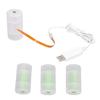 USB Power Converter 6V D Battery Elimination Replacement 4Pcs 1.5V D Battery for Remote Control LED Light Water Heater