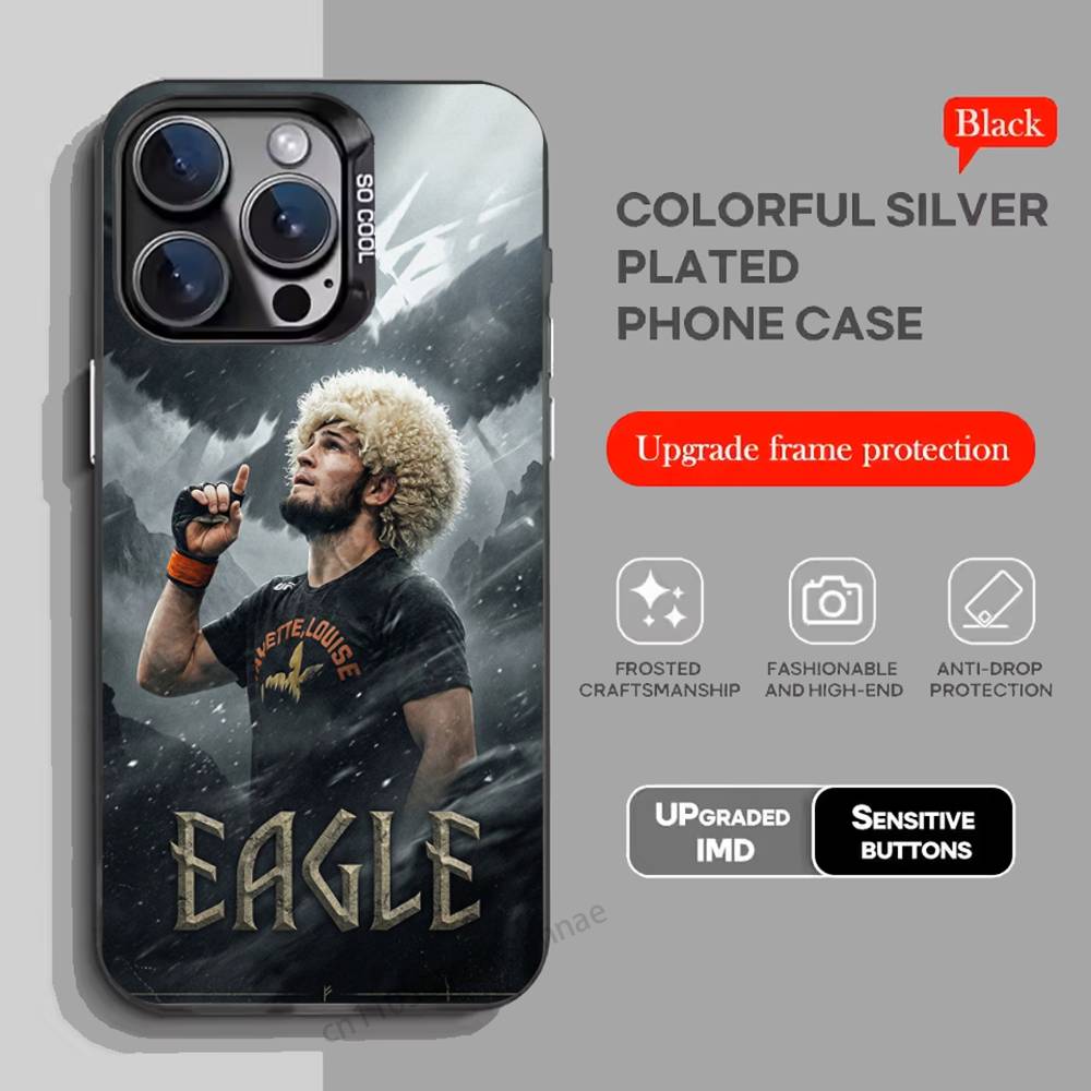 Хабиб Нурмагомедов Чехол для телефона для iPhone 17,16,15,14,13,12,11,Pro,Max,Plus,Mini,X,XS,XR,8,S,SE Мягкий черный чехол