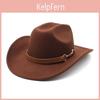 Традиционная западная ковбойская шляпа в тибетском стиле из шерстяного войлока для мужчин и женщин, летняя защита от солнца