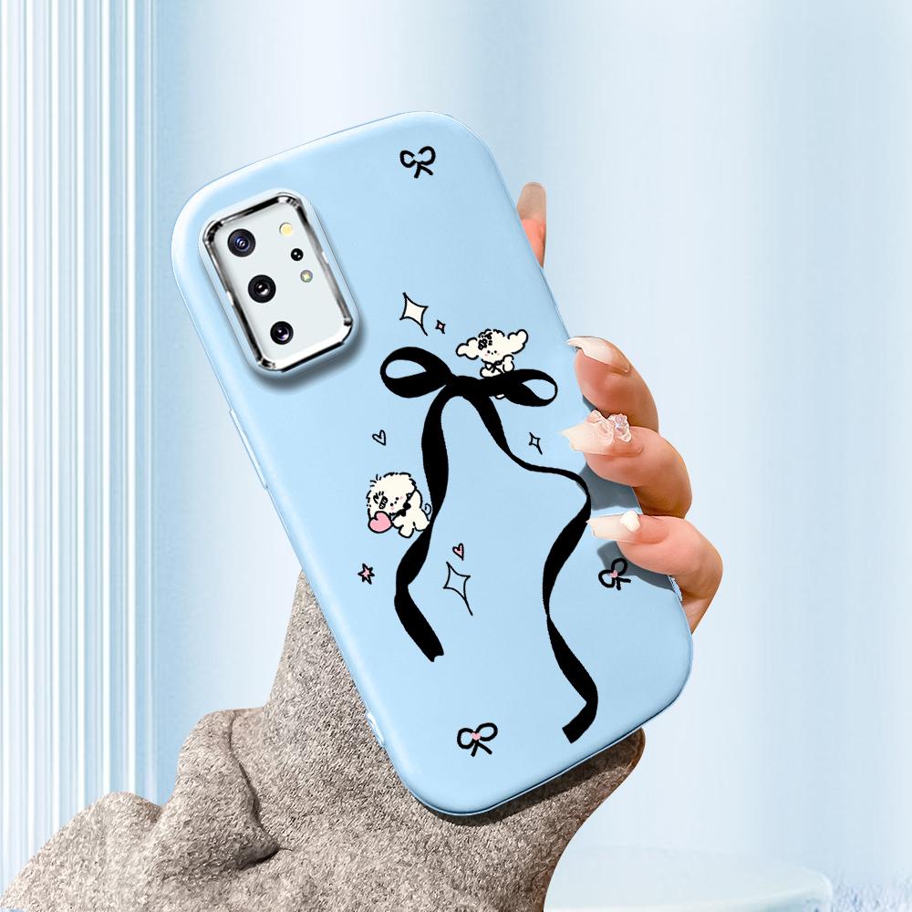 Сплошной цвет с серебряным краем линзы, жирный корпус, Мягкий ТПУ, жидкий силиконовый чехол, противоударный чехол для телефона для Xiaomi Redmi Samsung