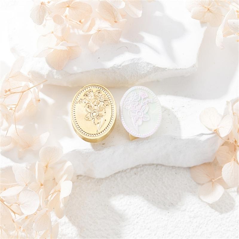 Emboss Sealing Wax Stamp Head Brass Sealing Stamp Wax Seal Stamp Head Replacement for Envelope Sealing or Greeting Cards