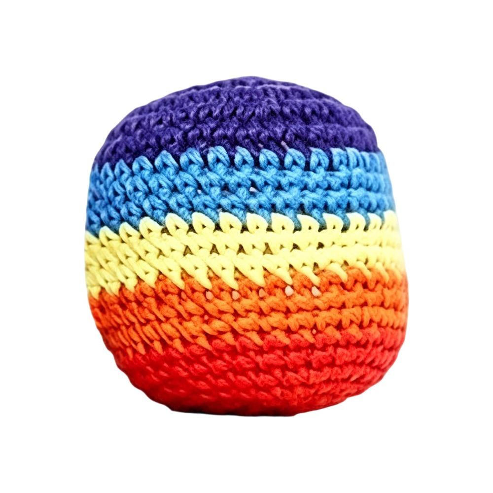 1/3/6/12Pcs Multicolored Foot Bag Crochet Balls Geometric Pattern Crochet Kick Sack Outdoor Toy