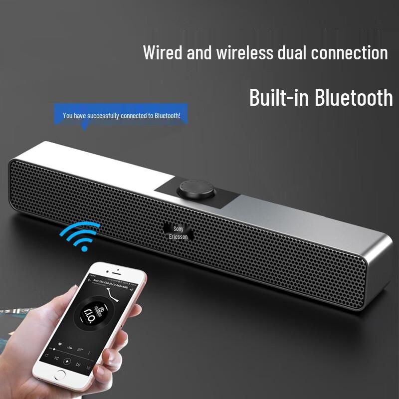 Мультимедийный настольный динамик Soaiy SA-A6 Bluetooth и USB, проводной, штекер CN (адаптер в комплекте) (Китайская версия)
