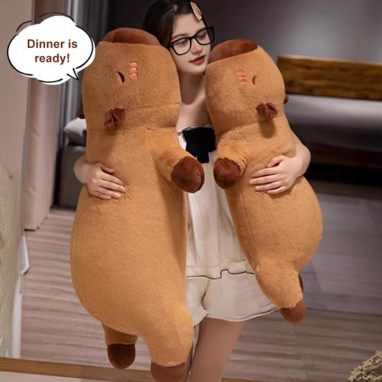 Плюшевая игрушка Мультяшное животное Капибара Форма Подушка с набивкой из ПП хлопка Обнимательный дизайн Успокаивающая плюшевая кукла