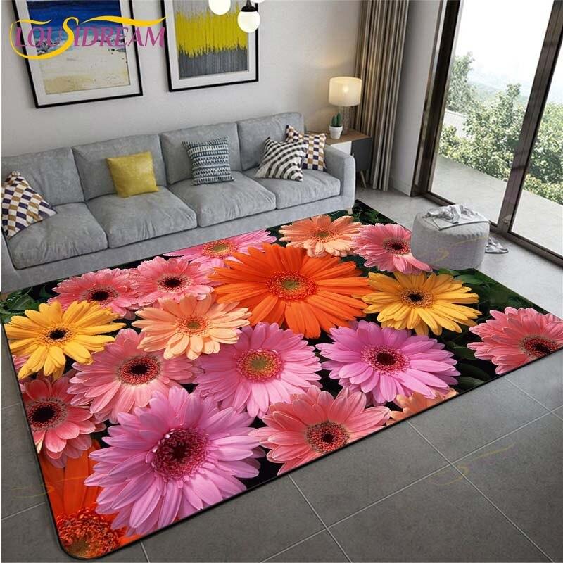 Золотые/красные розы, цветы, 3D-печать, ковры, свадебный декор, большие коврики, ковер на День святого Валентина, домашний большой ковер, подарок для комнаты девушки, напольный коврик