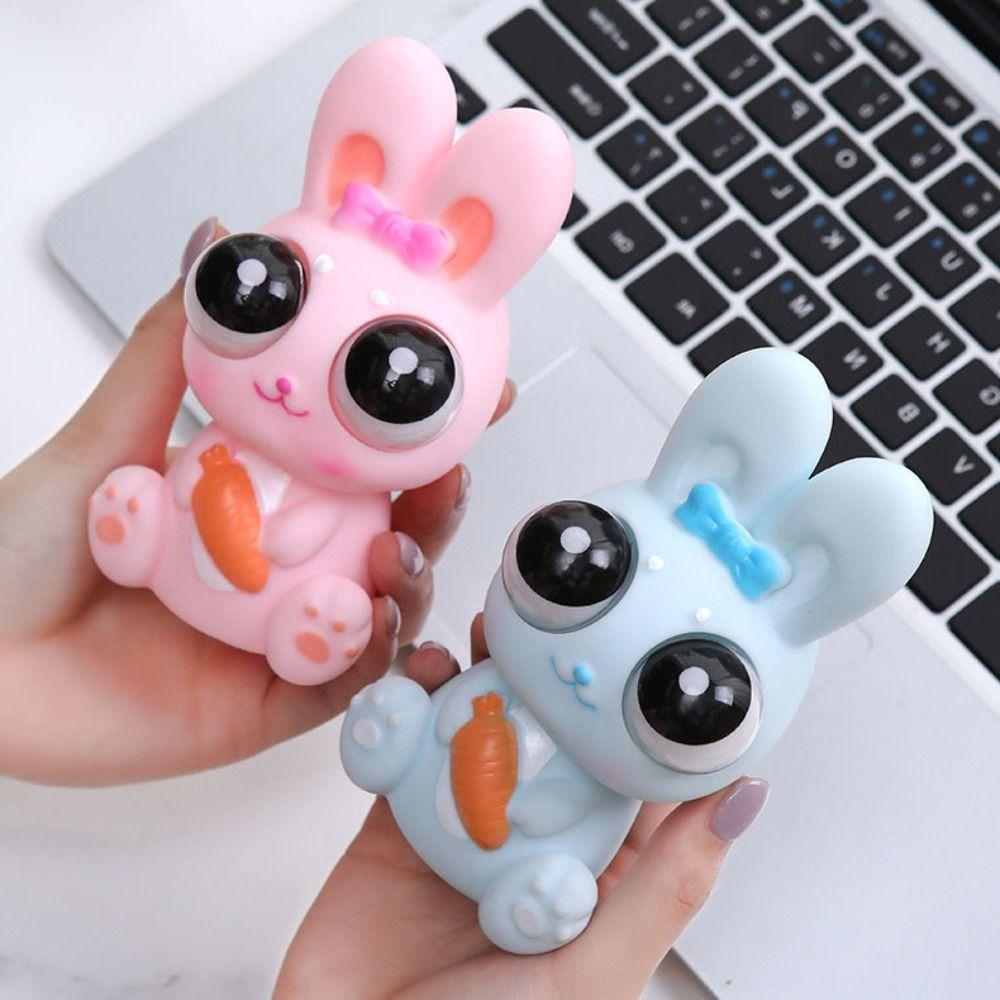 Simulation Rabbit Eyeball Burst Rabbit Cartoon Animal Squeeze Stretching Ball  Kids Holiday Gift