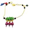 [P2206] - Handcrafted Bracelet 'Monde Merveilleux' (Vegetable Garden of Happiness) Multi-colored Gold