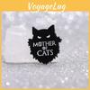 Unique Creative Black Cat Cartoon Enamel Pin Badge For Stylish Clothing Accessories