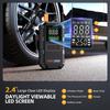 Автомобильный пуско-зарядное устройство 5000А 150PSI с компрессором, Насос для шин, Большой ЖК-дисплей, Светодиодный фонарь, для Автомобилей, Велосипеда и Мотоцикла