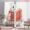 2pcs,2D Plane Printing Minimalist Curtains Halloween Ghost (19) 100% Polyester (without Rod) Art Deco Festive Perfect for