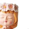 Милый Горшок для Растений Горшок для Бонсай Ваза Мультяшная Статуэтка Декорации Настольная Ваза для Цветов Цветок для Книжной Полки