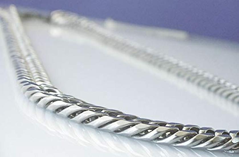 Ожерелье-цепочка панцирного плетения из чистого титана, 12 мм, очень толстое (60см), Двойная 6-гранная огранка (Мужской) (TIT-1-NW-60)