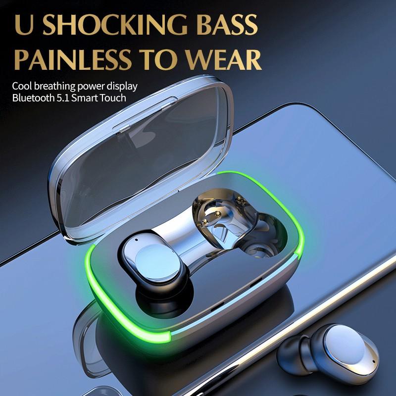 НОВЫЕ Bluetooth-наушники, беспроводные наушники Tws, стереогарнитура, бас-музыка, водонепроницаемые спортивные шумовые HD-микрофон для смартфона