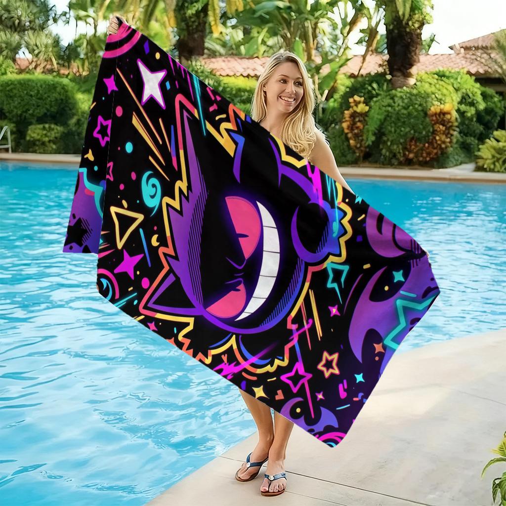 P-Pokémon Gas Beach Towel Quick-drying Small To Large Suitable for Beach Pool Yoga Gym Home Cute Gift for Friend Family