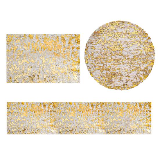 1/4/10 шт. Золотая сетчатая дорожка на стол Легко чистить Металлизированные фольгированные салфетки Свадебная вечеринка Праздничный декор обеденного стола