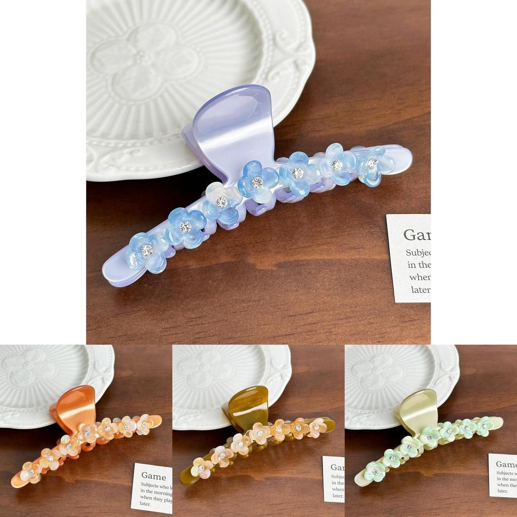 Роскошная большая заколка-краб для волос с потрясающими цветочными акцентами для стильных женщин