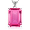 Lab-Created Pink Sapphire Loose Gemstone 132.9 Ct Emerald Cut Pendant September Birthday Birthstone