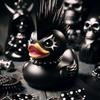 Duck Ornament Death Rock Duck Statue Mysterious Goth Duck Statue Cute Duck Figurines  Home Decor
