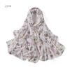 Новый стиль цветочный принт шифоновый шарф мода мусульманский хиджаб лето красивый цветочный длинная бандана Турция головной платок обертывания
