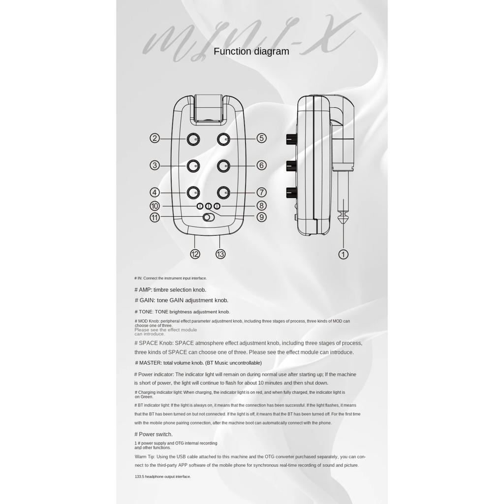 MINI-X Pro Studio Headphone Amp | 9 Guitar/Bass Amp Sims W/ 100hrs Playback | USB-C Recharge & Hi-Res Certified