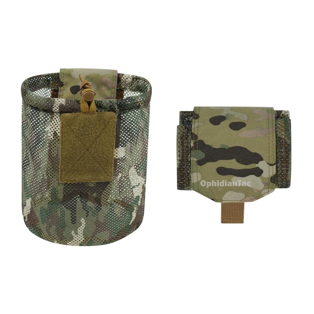 OPHIDIAN 5OOD Mini Foldable Mesh Bag Roller Shutter Magazine Mesh Bag Magazine EDC Outdoor Sports Hunting Bag