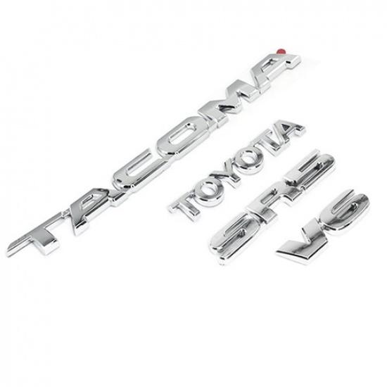 Набор из 4 штук Для Tacoma Эмблема 2005-2015 SR5 V6 Аксессуары Хромированные Значки на Заднюю Дверь