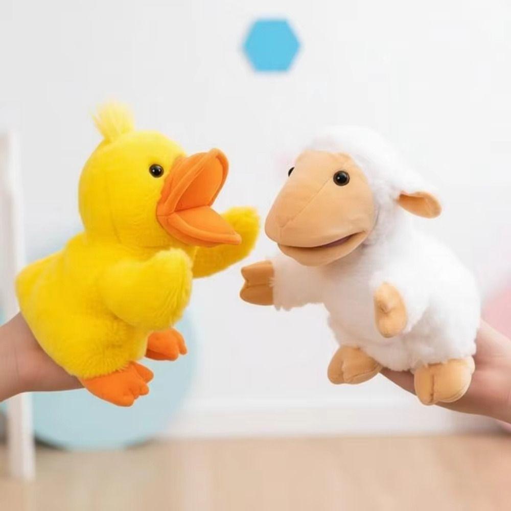 24cm Plush Animal Puppets Cute Stuffed Plush Animal Toy Stuffed Hand Doll Toddlers Kids