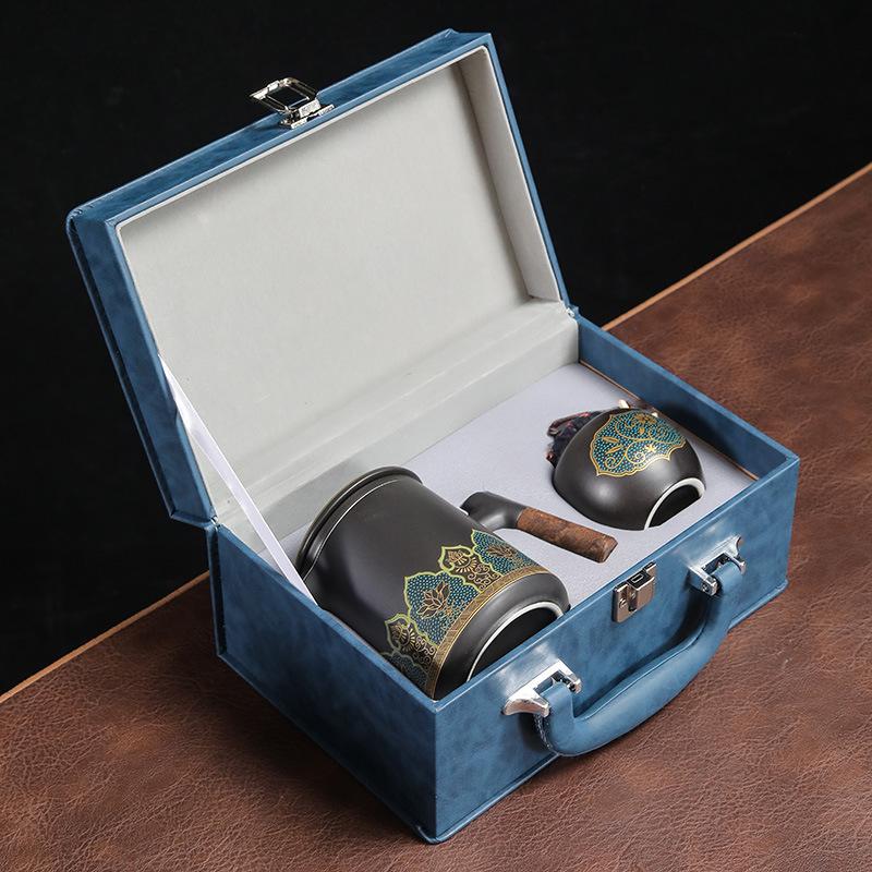 Керамический дорожный чайный набор Kuaike One Pot Four Cups, портативный набор для чая Кунг-фу для улицы, деловые подарки