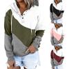Women's Casual Fashion Print Long Sleeve Button Pullover Hoodies Sweatshirts