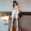 Summer Girls' Suit Child Set Clothes Short-Sleeved Loose Letters T-shirt + Half Pants Teenager Tracksuits Kids Two-piece Set