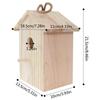 Birdhouse Bird Feeder Wooden Hanging Nest Box Outdoor Window Cage with Suction Cups