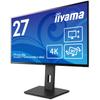 Iiyama 4K Монитор Дисплей 27 Дюймов ProLite IPS Система HDMI DisplayPort USB-хаб Регулировка высоты Регулировка угла Все кабели в комплекте 3 года гарантии