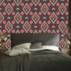 Wallpaper Ethnic Pattern Burgundy, Red and Beige 50x1000