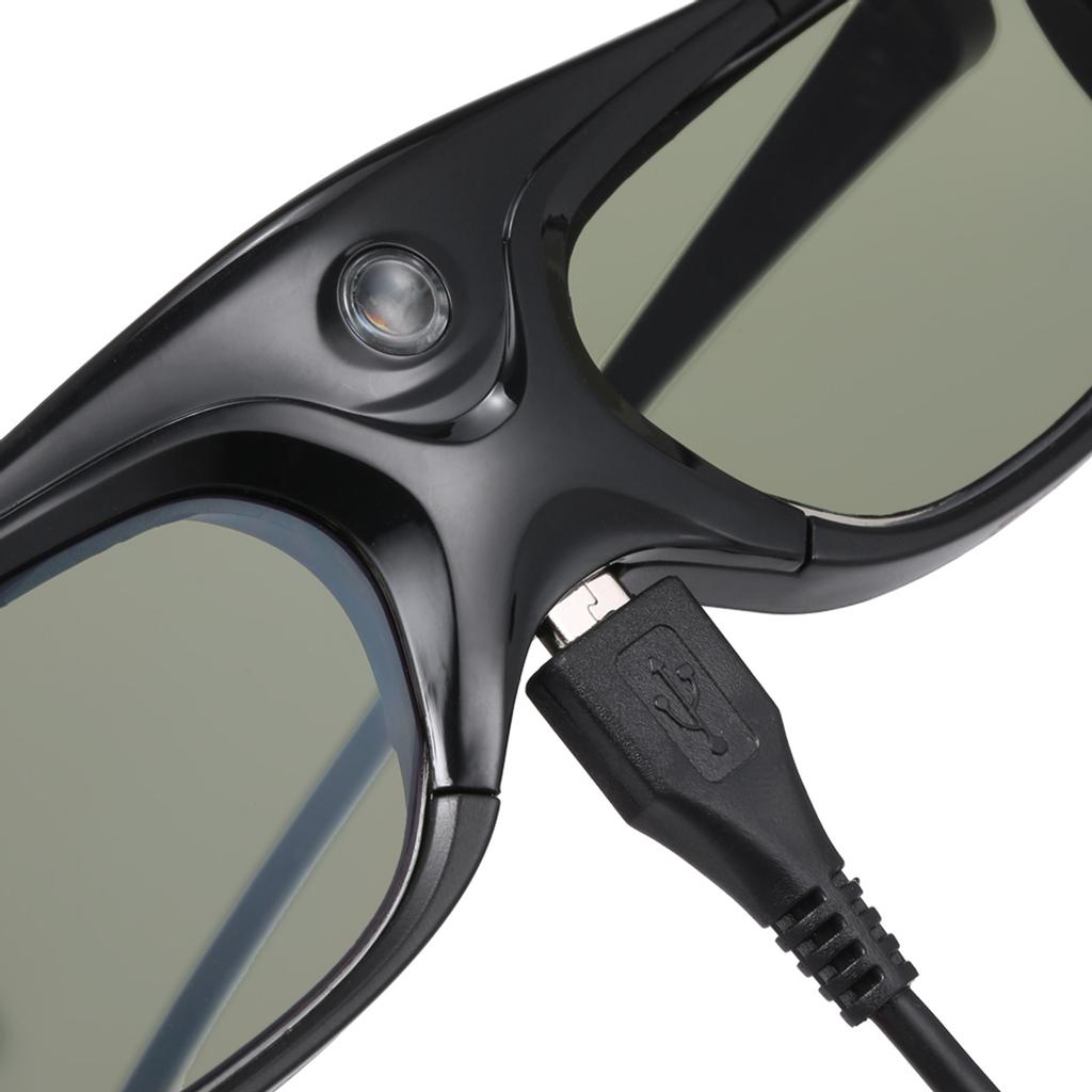 GL2100 3D Glasses, Re able Active Shutter DLP Link Glasses for 3D Projectors with 50 Hour Battery Life, LED Indicator, Auto Standby Mode