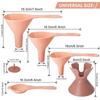 Kitchen Funnels Set 6 In 1 Multifunctional Plastic Funnel Set Funnels for Filling Bottles Oil Funnel for Liquid Powders Spices