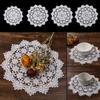 Banquet Decor Lace Round Shape Coasters for Kitchen Table Cotton Napkin Embroidery Table Cloth