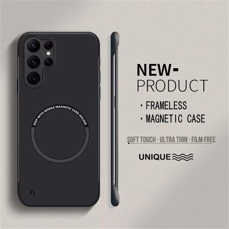 Ультратонкий жесткий магнитный чехол для телефона из поликарбоната без рамки для Magsafe Samsung Galaxy S24 S23 S22 S21 S20 FE Plus Note20 Ultra Matte Cover