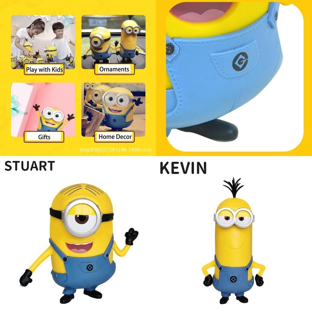 Despicable Me Minions Bob/kevin/stuart Toy Doll Model Action Figure For Kids No Toxic No Fading Perfect Cake Topper Home Decor