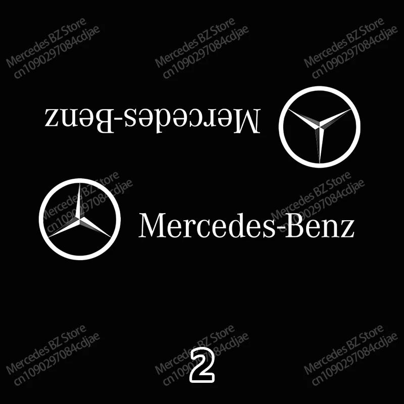 Автомобильная наклейка 2026 Новая Для Benz 2 шт. Светодиодная пленка для заднего стекла автомобиля Проектор теневого призрака Для Mercedes Benz W222 W223 W205 W21