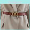 Women Waist Leather Belt Accessories With Alloy Buckle For Dresses And Outerwear
