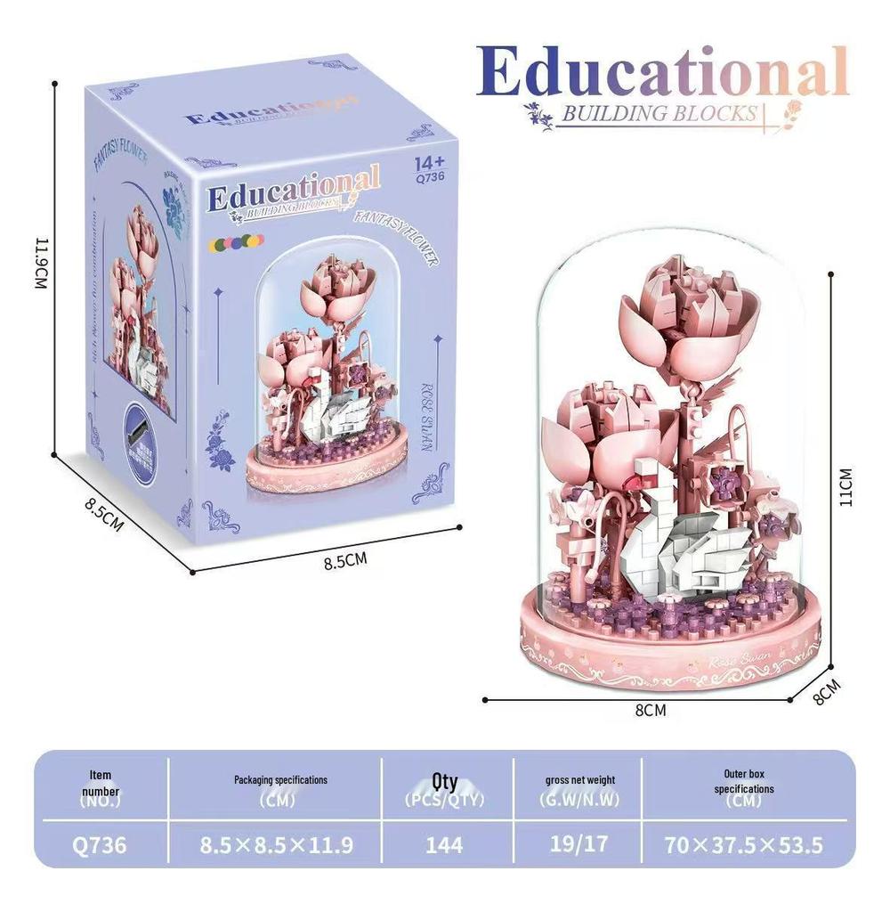 Balloon House Compatible with Lego: Small Particle Assembly Toy - Jade Dog Star Little Lu Educational Gift