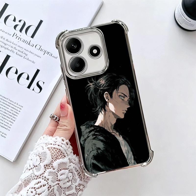 A-Атака Титанов Эрен Йегер Покрытие Чехол для Телефона Для Xiaomi Redmi Note 14 15 Pro Plus 13 12 11 11S 11T 10 9S 9 5G Противоударный Ai