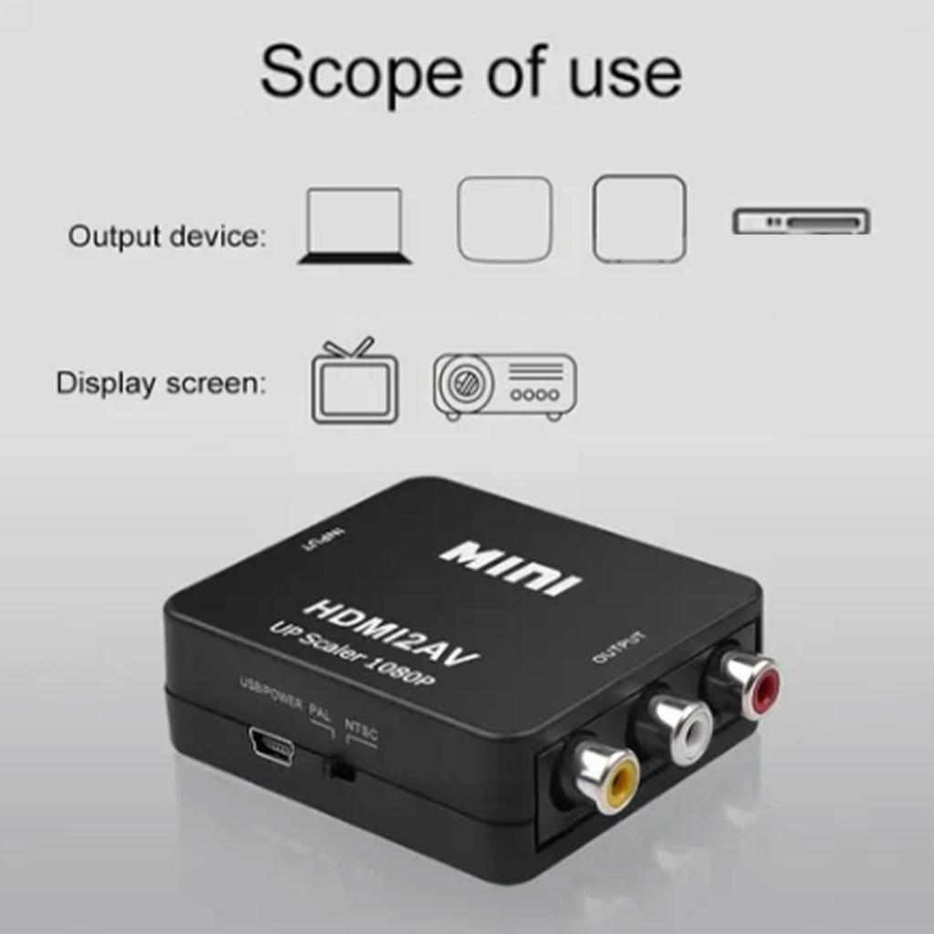 Mini AV To HD Multimedia Interface Converter Micro HD To AV Adapter HD Video Converter Box Plug and