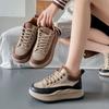 Женская повседневная обувь, осенние новинки, популярные спортивные туфли на платформе, женские вулканизированные туфли, лаконичные, увеличенные, удобные, повседневные женские кроссовки